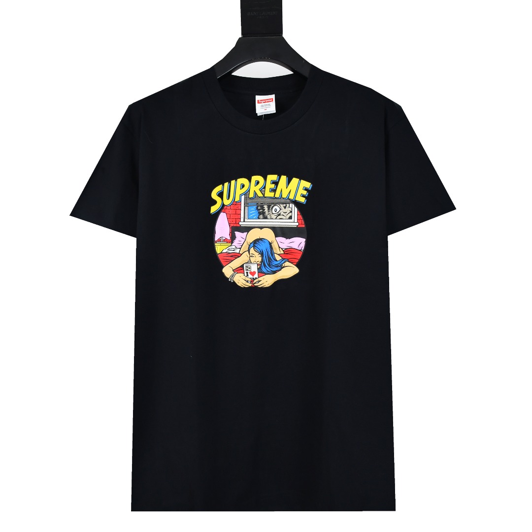 SUPREME スュプリーム メンズ Tシャツ 漫画風 100%コットン 全2色