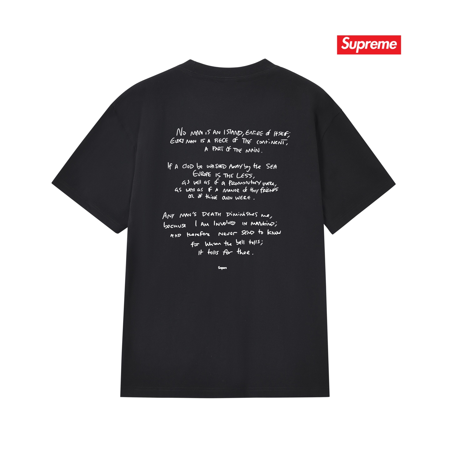 SUPREME スーパー ロゴTシャツ メンズ 両面プリント ブラック ホワイト 全2色 - 画像 2