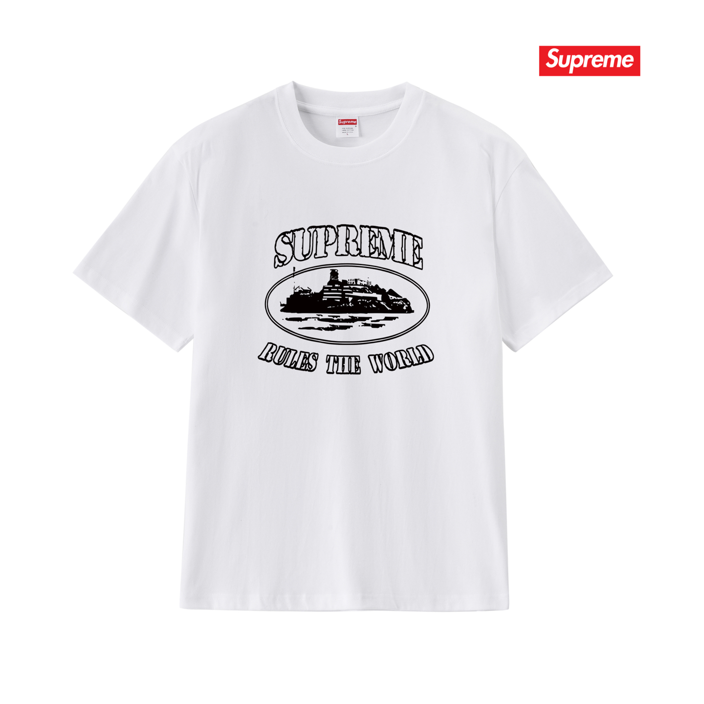 SUPREME スーパー ロゴTシャツ メンズ 両面プリント ブラック ホワイト 全2色 - 画像 4