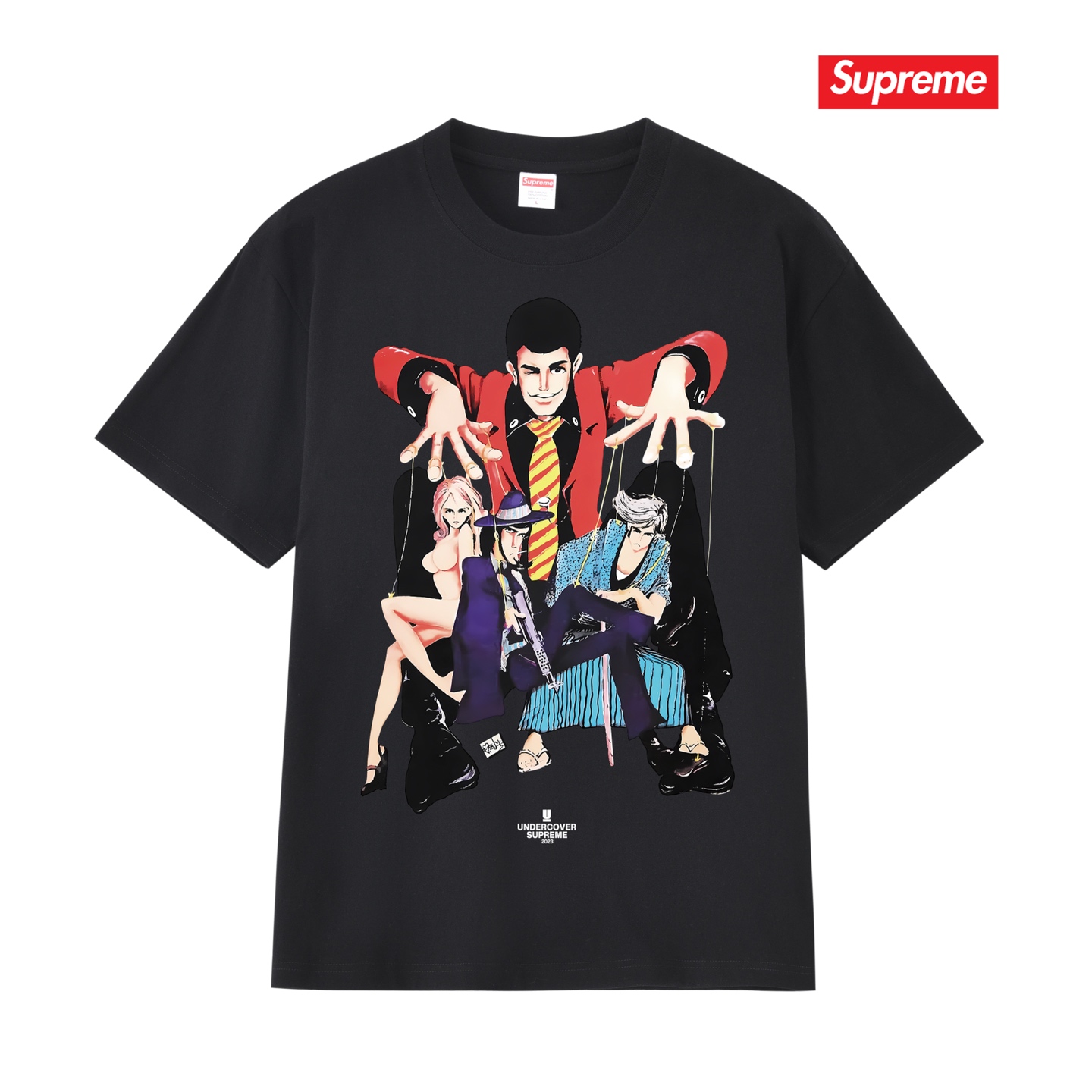 SUPREME スーパーイ プリントTシャツ ブラック ホワイト グレー ピンク 全4色