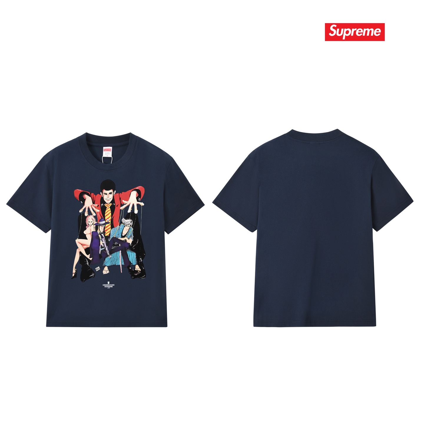 SUPREME スーパーイ プリントTシャツ ブラック ホワイト グレー ピンク 全4色 - 画像 2