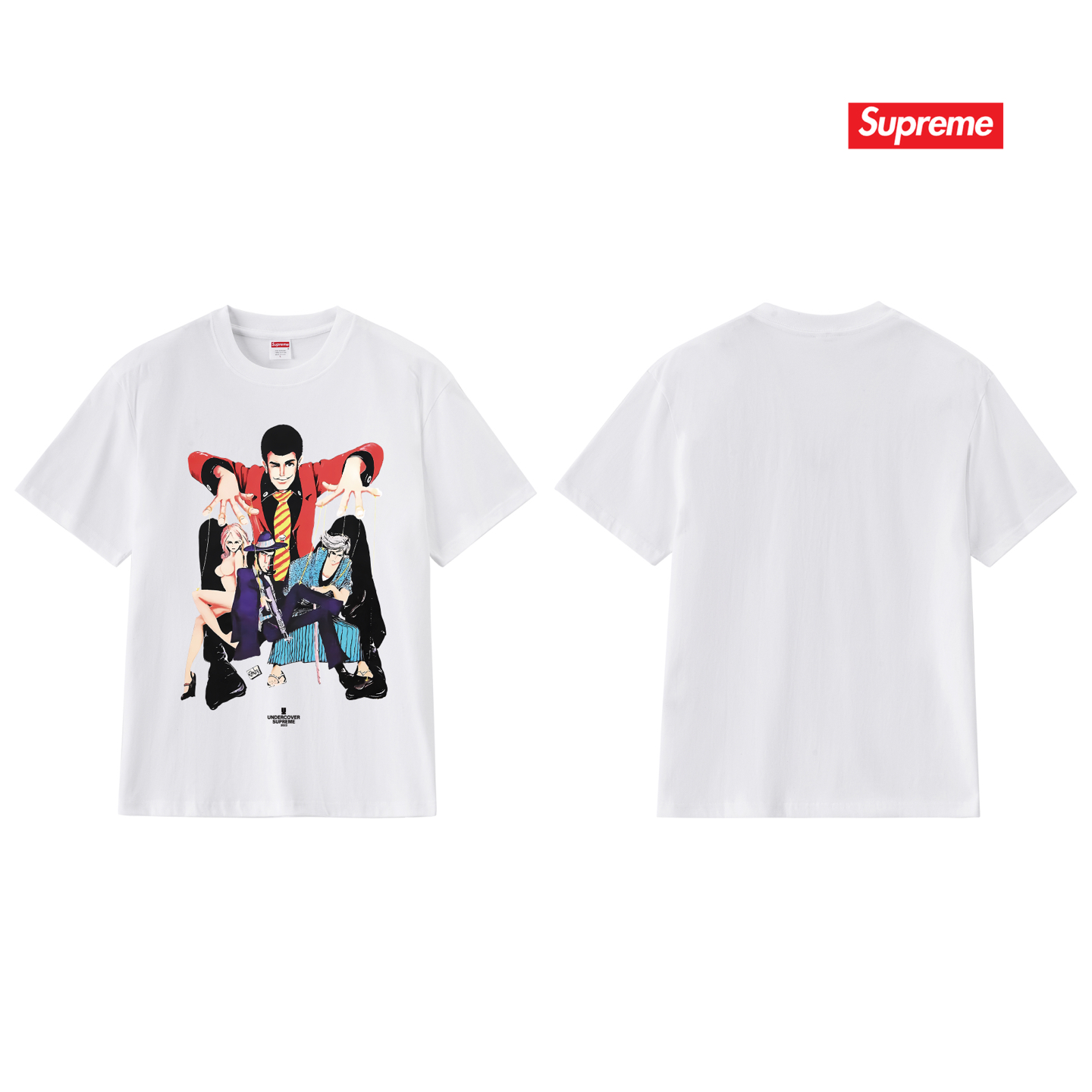 SUPREME スーパーイ プリントTシャツ ブラック ホワイト グレー ピンク 全4色 - 画像 7