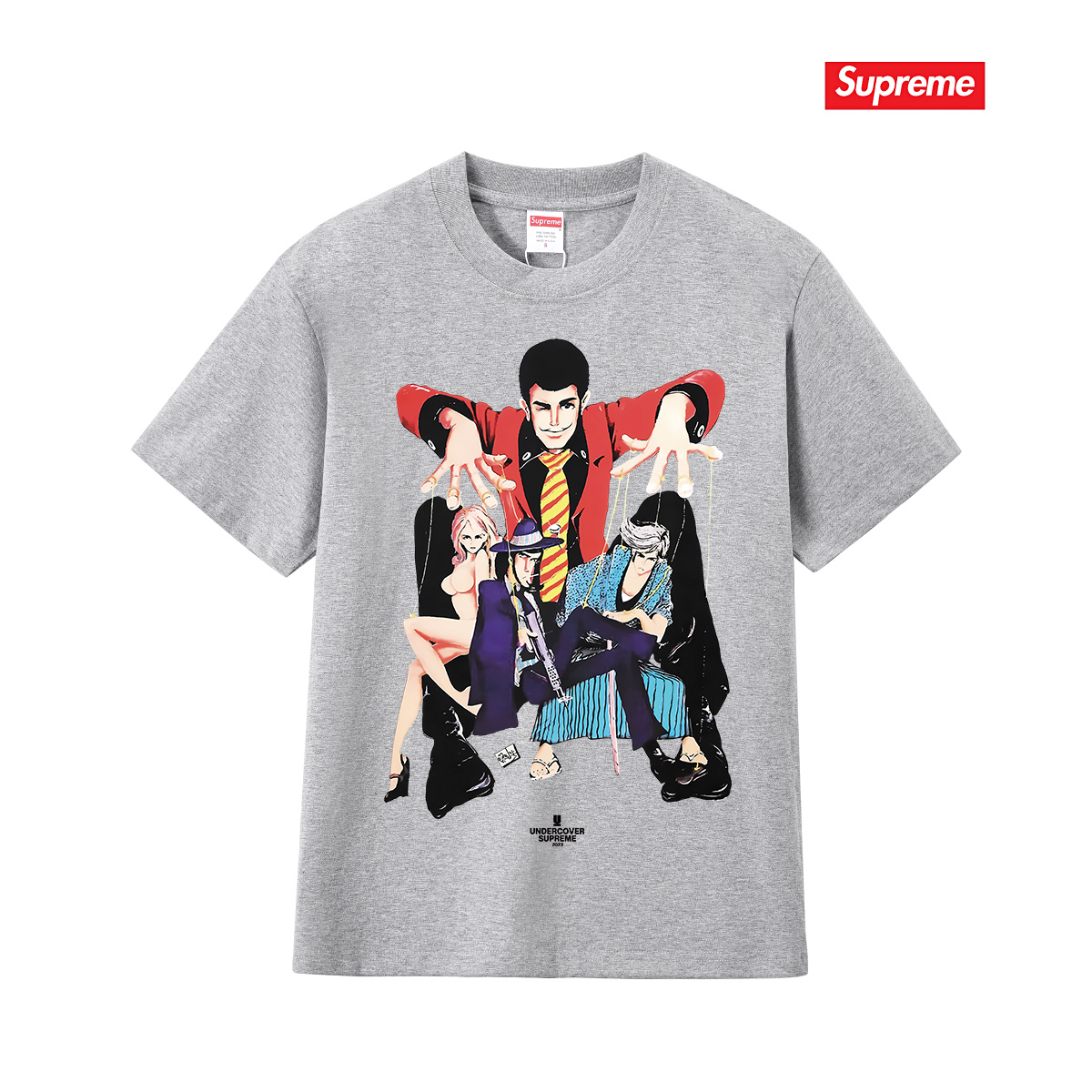 SUPREME スーパーイ プリントTシャツ ブラック ホワイト グレー ピンク 全4色 - 画像 8