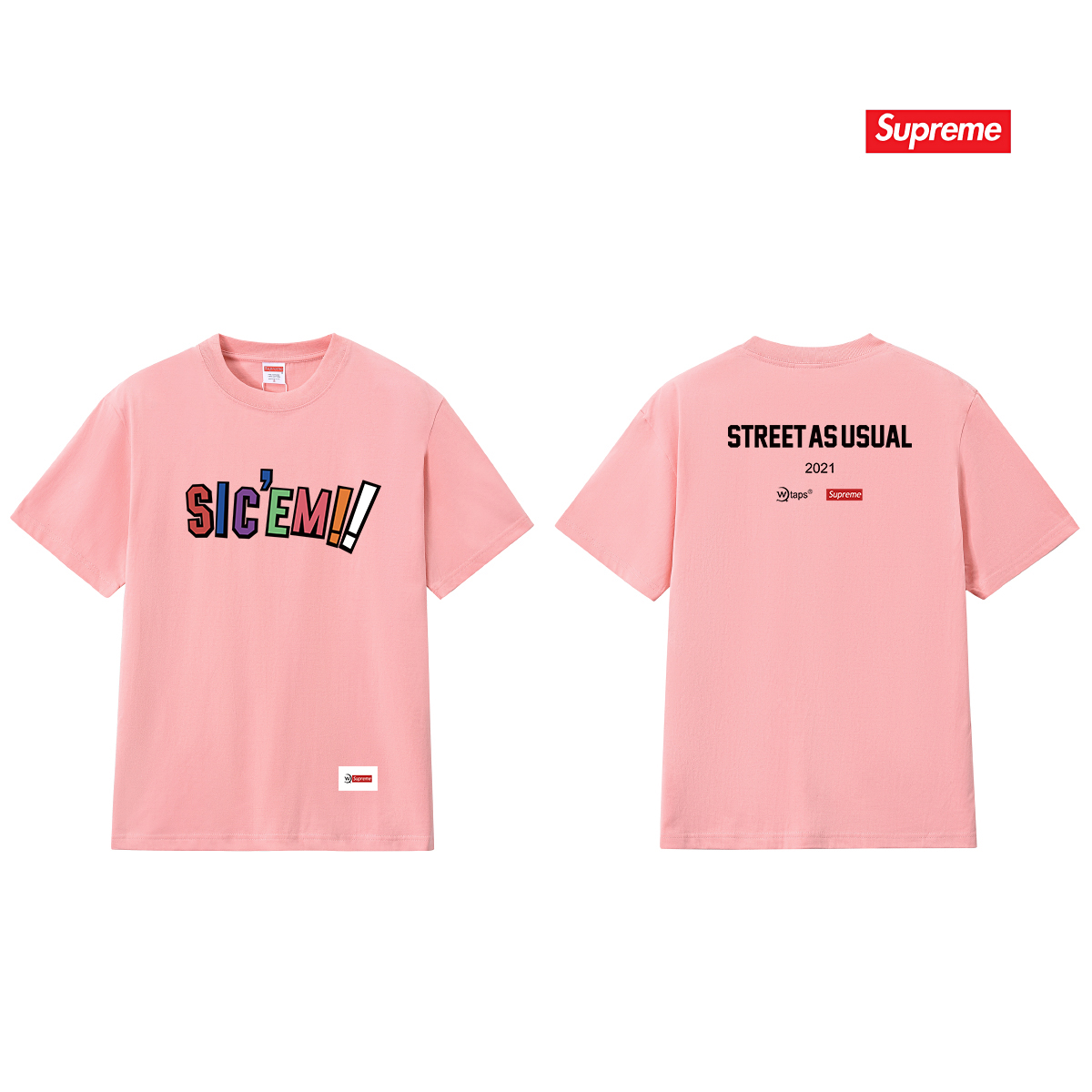 SUPREME スーパーイ ロゴTシャツ ストリートアズアズアル 2021 全5色 - 画像 4