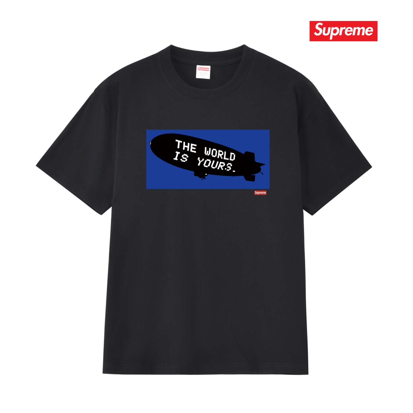 SUPREME スーパークリアのロゴ付きTシャツ ロゴTシャツ ブルーポップTシャツ 全5色