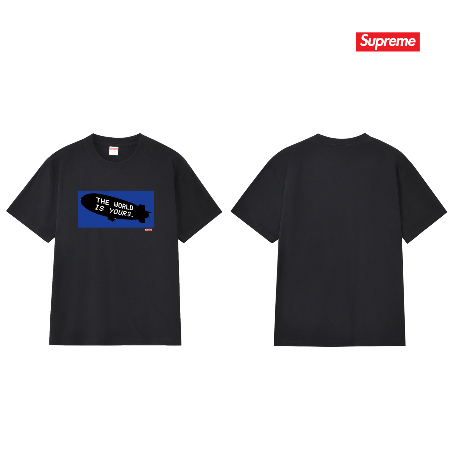 SUPREME スーパークリアのロゴ付きTシャツ ロゴTシャツ ブルーポップTシャツ 全5色 - 画像 4