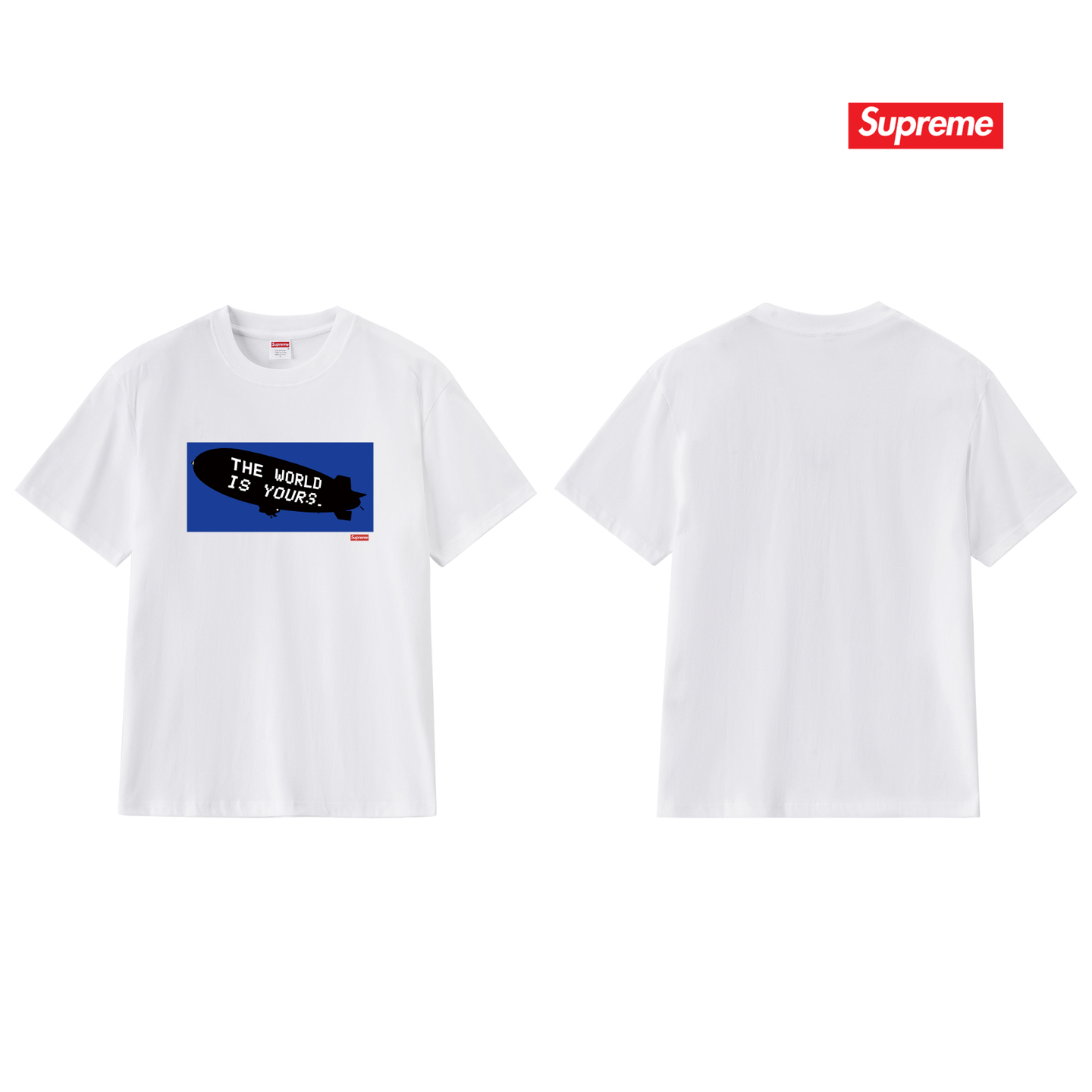 SUPREME スーパークリアのロゴ付きTシャツ ロゴTシャツ ブルーポップTシャツ 全5色 - 画像 6