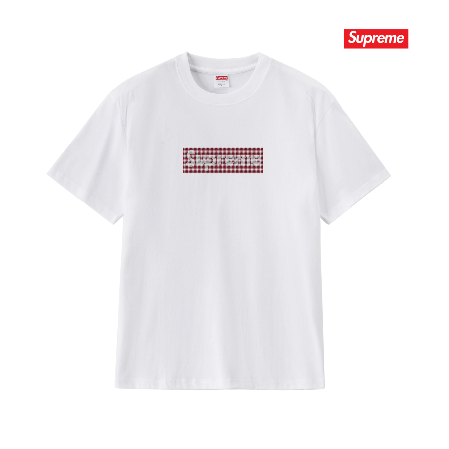 SUPREME スュプリーム ロゴTシャツ メンズ レディース 本革 ブラック ホワイト グレー ピンク レッド トーン 全6色 - 画像 6