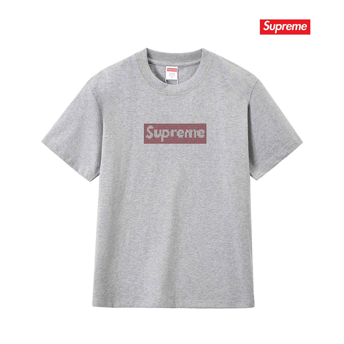 SUPREME スュプリーム ロゴTシャツ メンズ レディース 本革 ブラック ホワイト グレー ピンク レッド トーン 全6色 - 画像 8