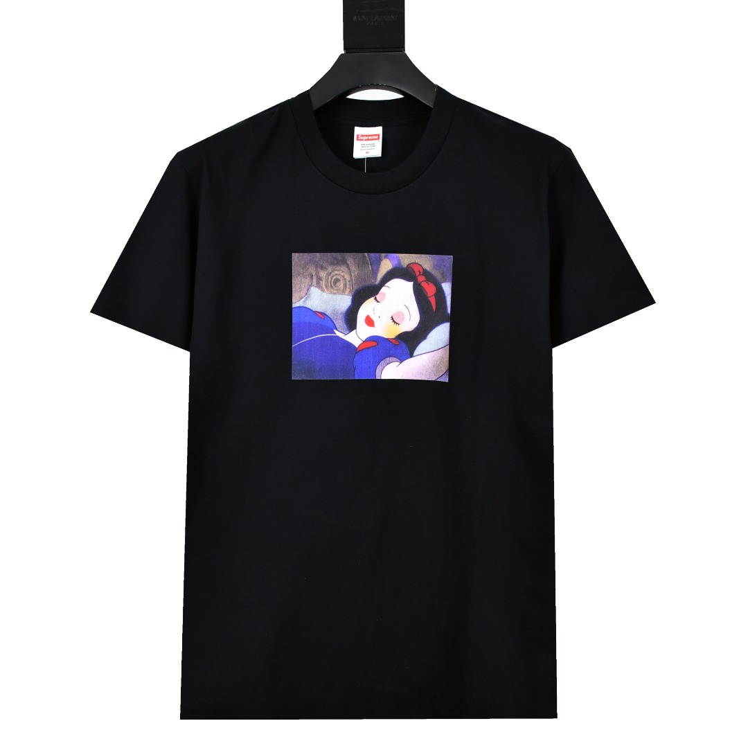 SUPREME スュプリーム フラットTシャツ スノーホワイト ブラック 白 全2色