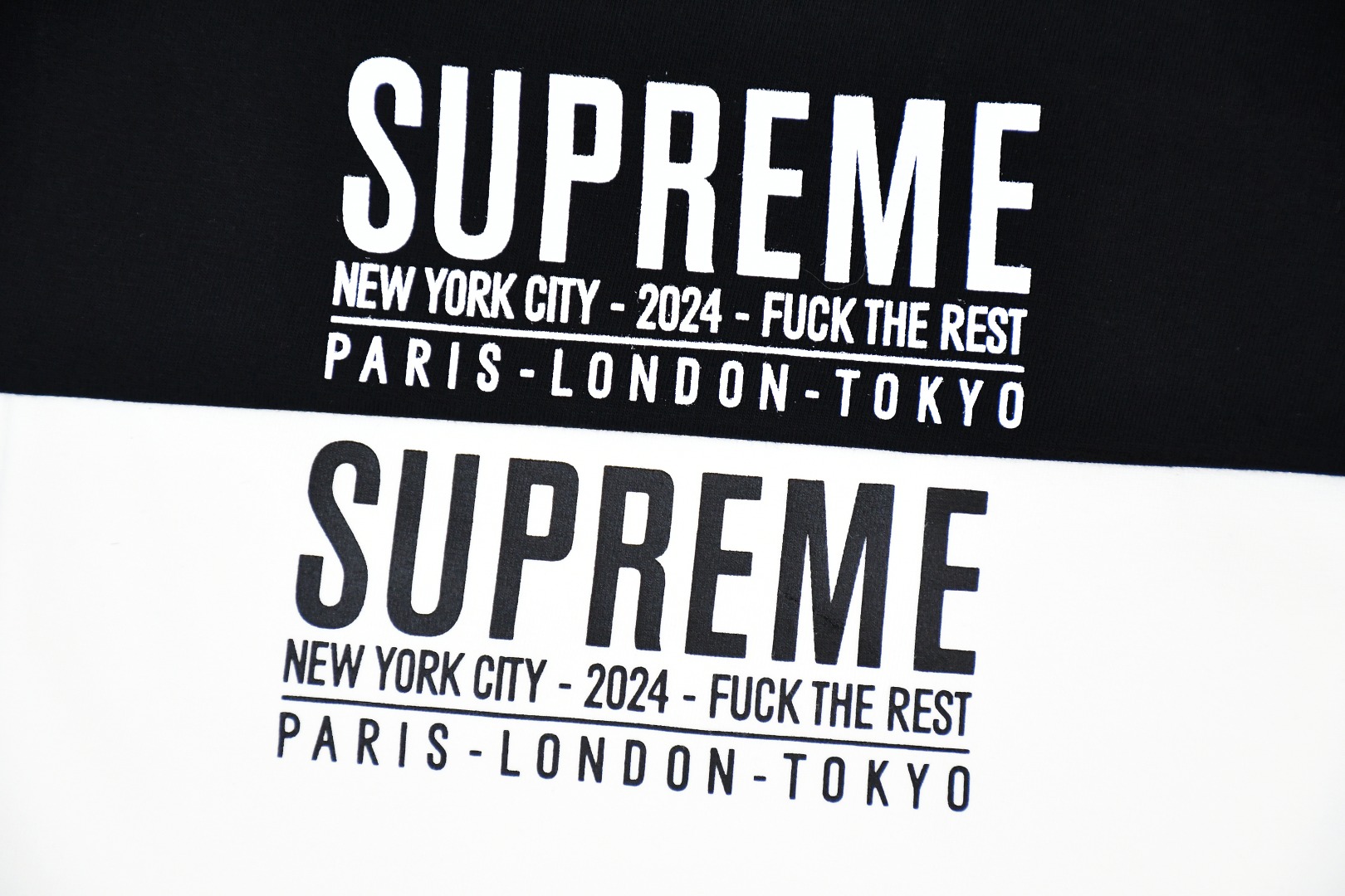 SUPREME スュプレム パリ Tシャツ ブラック ホワイト 全2色 - 画像 4
