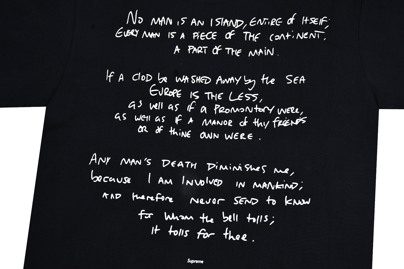 SUPREME スーパー ロゴTシャツ 本革 通勤 通学 ブラック - 画像 8