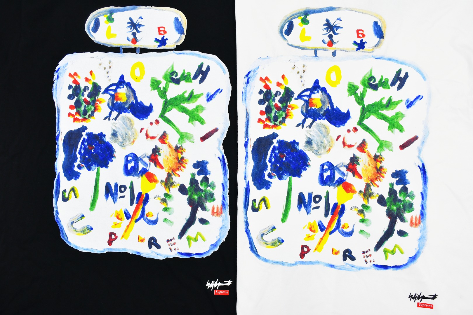 Supreme スュプリーム YOHJI YAMAMOTO PAINT TEE ユウジヤマモト ペイント Tシャツ ブラック ホワイト 全2色 - 画像 5
