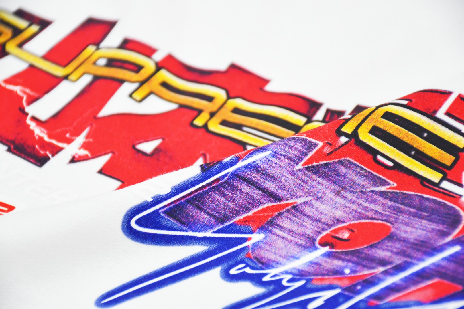 SUPREME スーパーMEN'S Tシャツ 100%コットン フルグラフィック ブラック ホワイト 全2色 - 画像 7