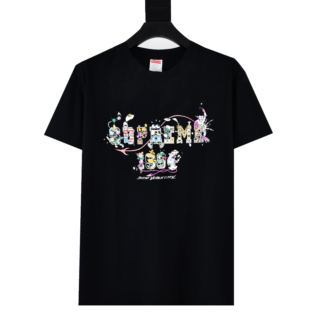 SUPREME スュプリーム メンズ ロゴTシャツ 黒 白 全2色