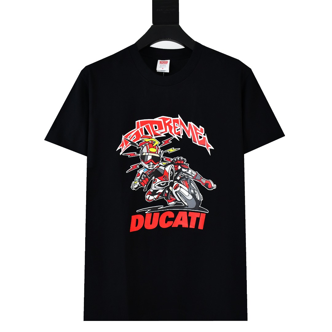 SUPREME スュプリーム ドゥカティ ロゴTシャツ ブラック ホワイト 全2色