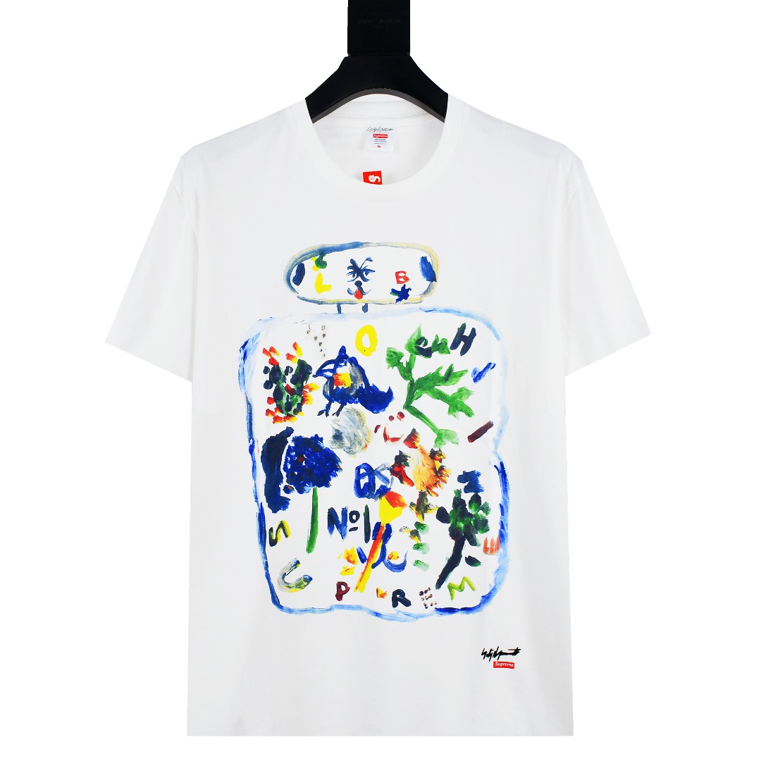 Supreme スュプリーム YOHJI YAMAMOTO PAINT TEE ヨウジヤマモト ポイントTシャツ 全2色 - 画像 2