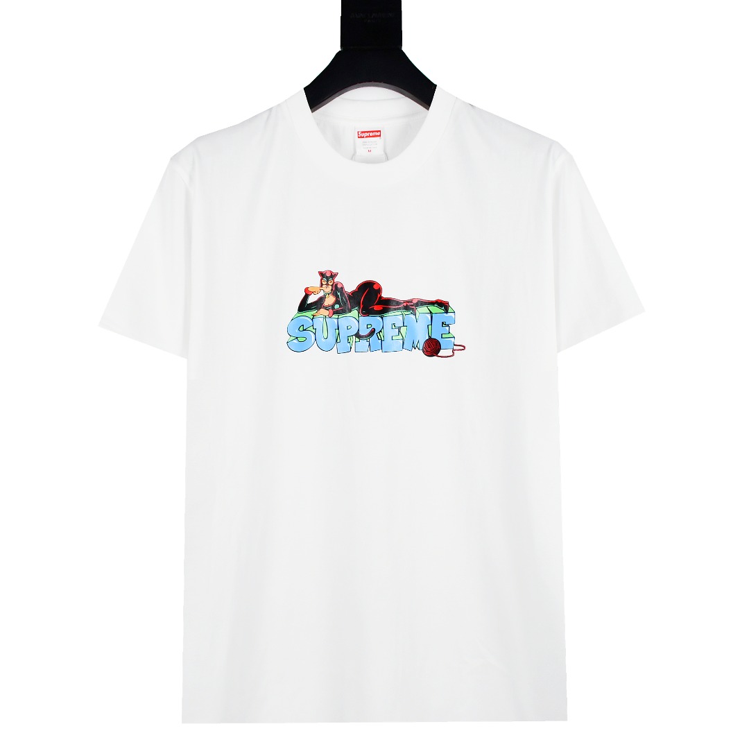 SUPREME スュプリーム カトウーマンTシャツ ブラック ホワイト 全2色 - 画像 2