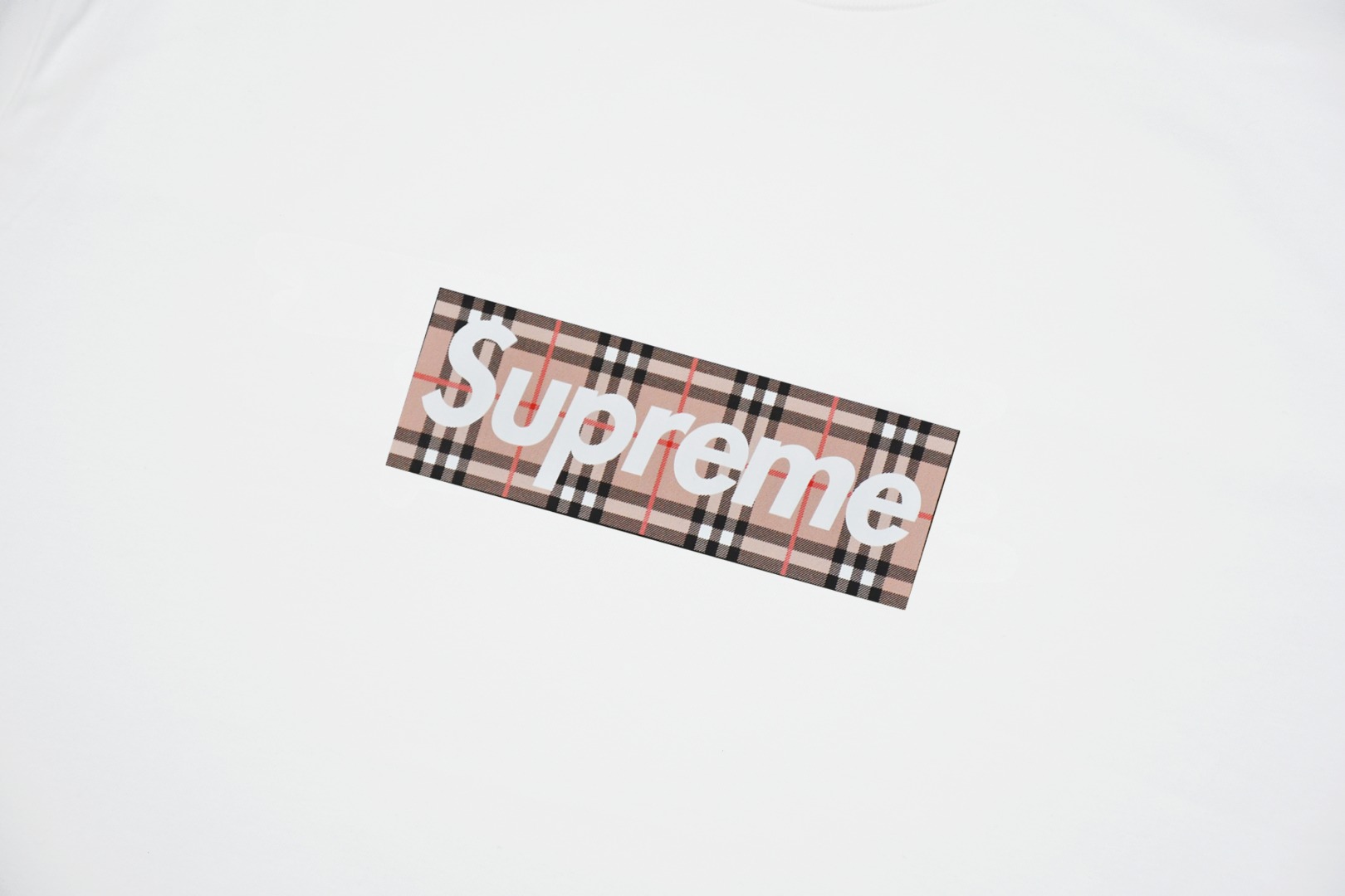 Supreme スュプリーム BURBERRY バーバリー ボックスロゴTシャツ ブラック/ホワイト 全2色 - 画像 4