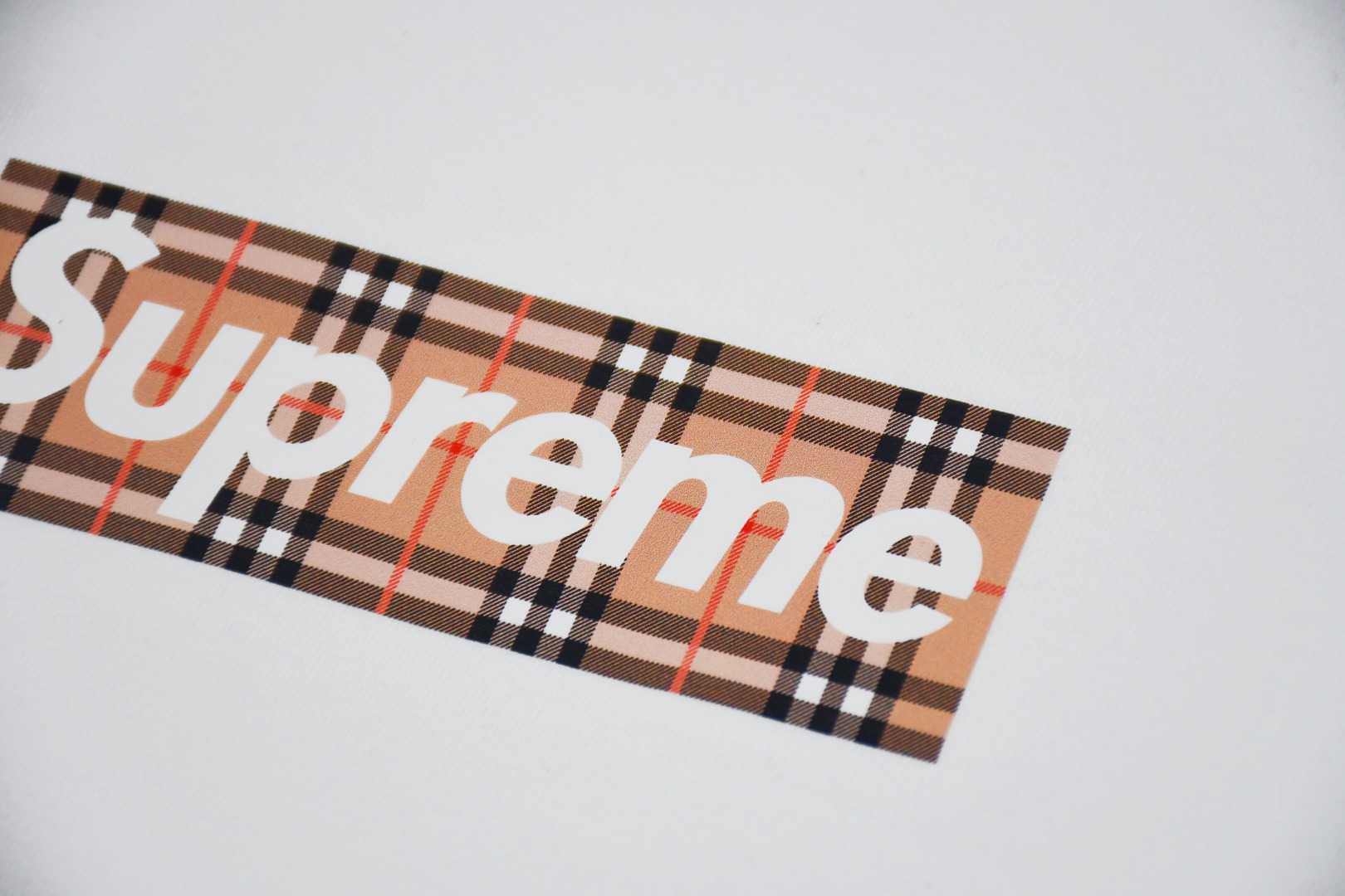 Supreme スュプリーム BURBERRY バーバリー ボックスロゴTシャツ ブラック/ホワイト 全2色 - 画像 6
