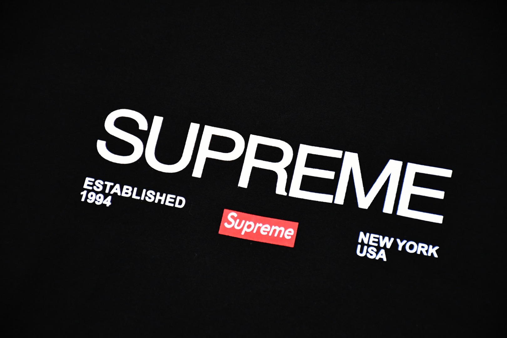 SUPREME スュプリーム 1994 シャツ ブラック ホワイト - 画像 5