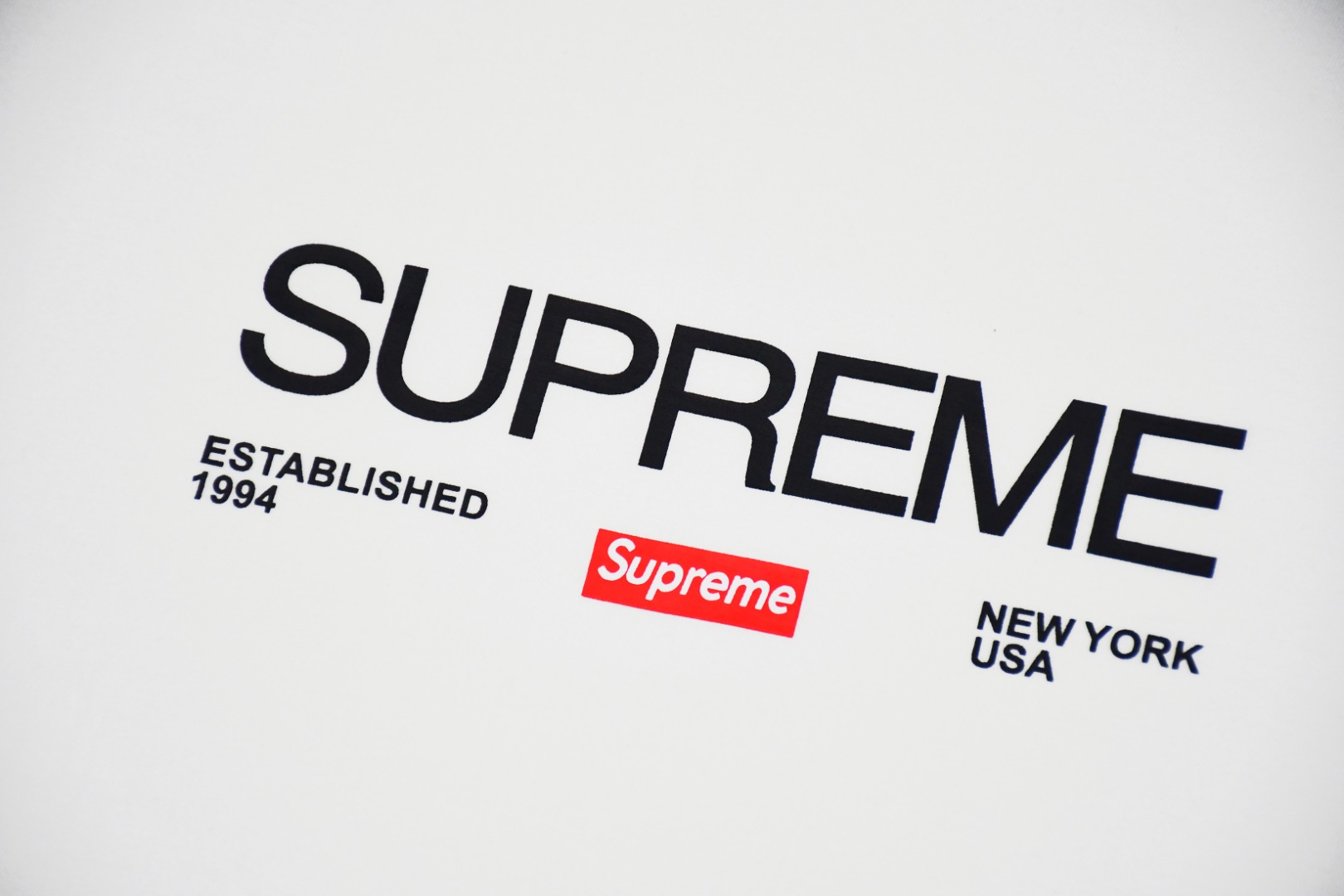 SUPREME スュプリーム 1994 シャツ ブラック ホワイト - 画像 7