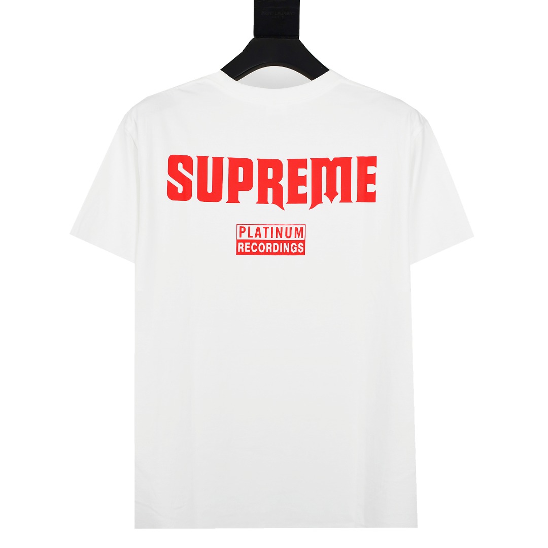 SUPREME スュープリーム Tシャツ ロゴプリント Tシャツ ブラック ホワイト 全2色 - 画像 2