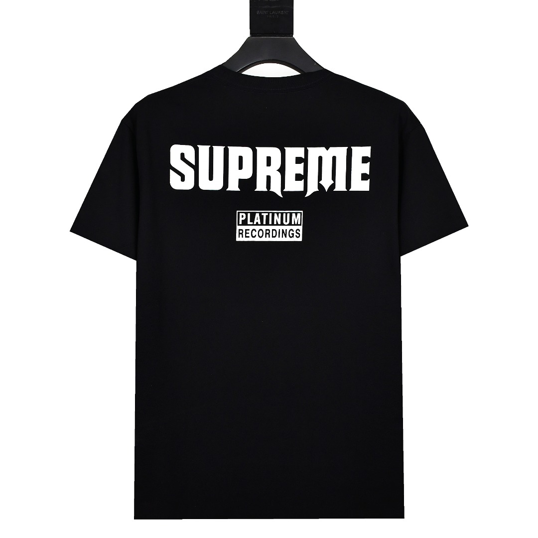 SUPREME スュープリーム Tシャツ ロゴプリント Tシャツ ブラック ホワイト 全2色 - 画像 4