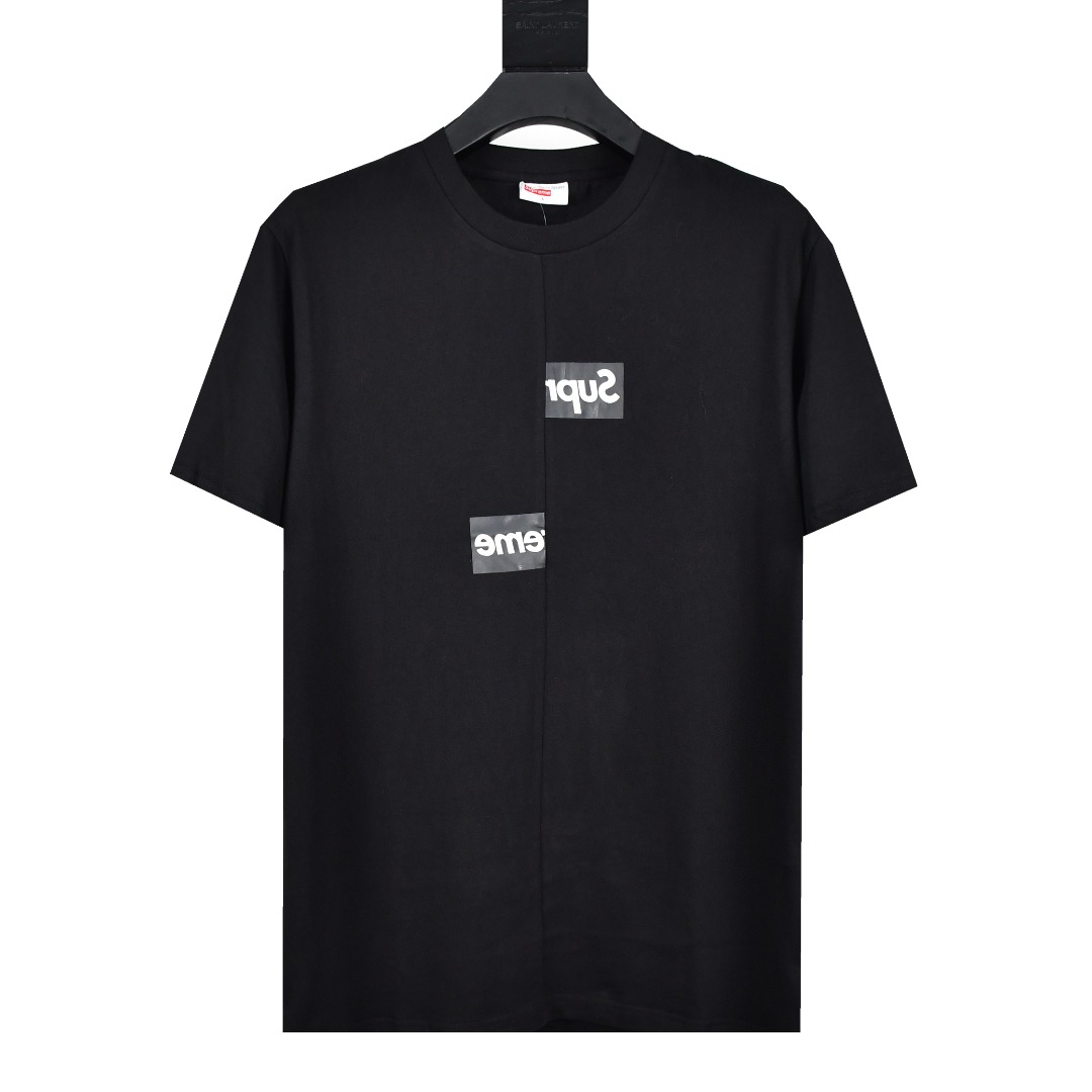 Supreme スュプリーム COMME des GARÇONS SHIRT コムデギャルソン シャツ ミニロゴ Tシャツ ブラック ホワイト 全2色