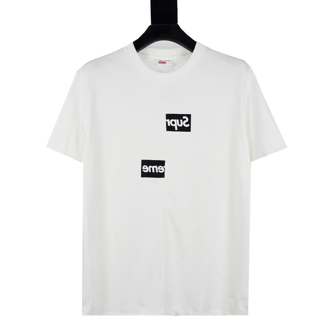 Supreme スュプリーム COMME des GARÇONS SHIRT コムデギャルソン シャツ ミニロゴ Tシャツ ブラック ホワイト 全2色 - 画像 3