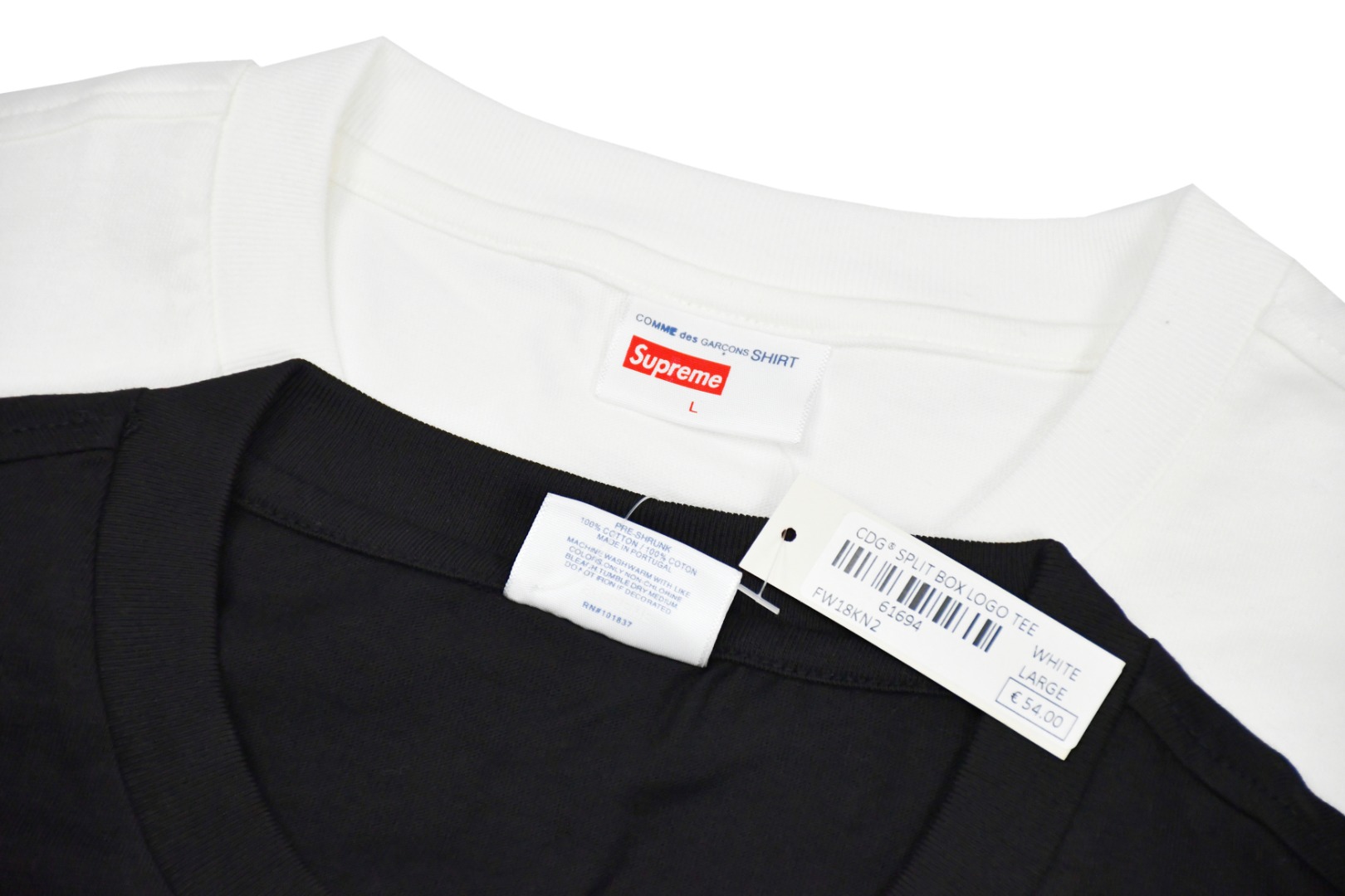 Supreme スュプリーム COMME des GARÇONS SHIRT コムデギャルソン シャツ ミニロゴ Tシャツ ブラック ホワイト 全2色 - 画像 7