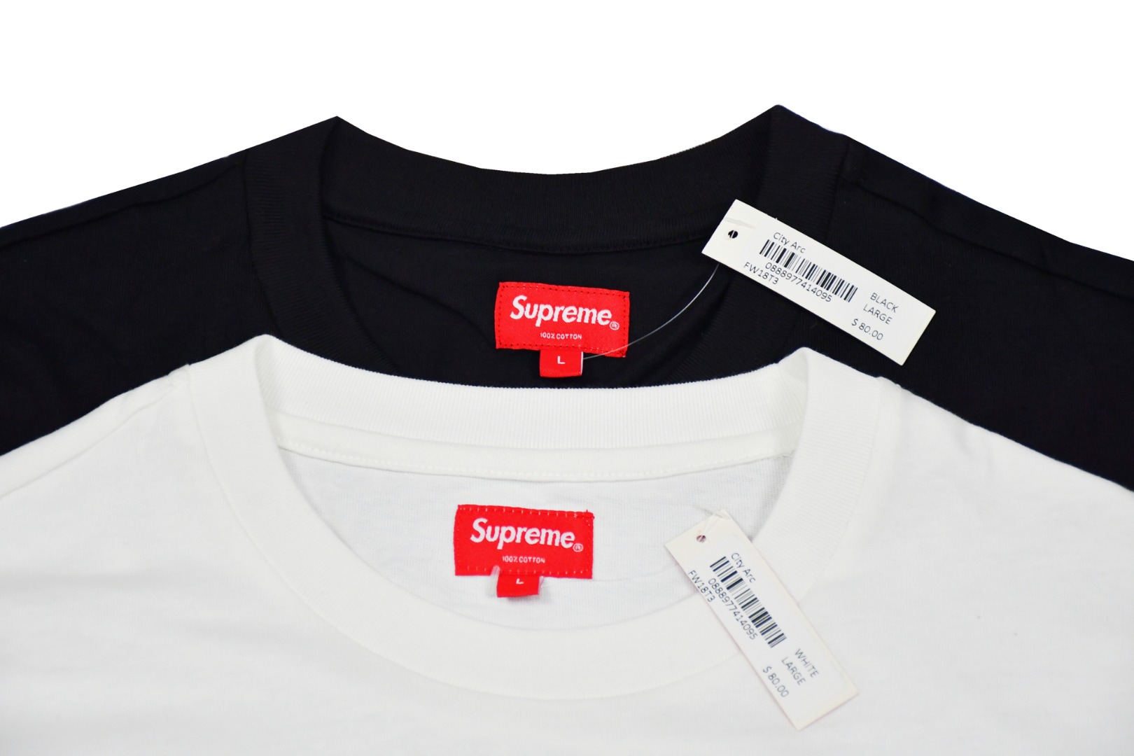Supreme スュプリーム ロゴTシャツ 本革 ブラック ホワイト 全2色 - 画像 4