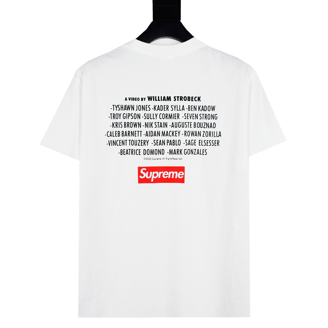 Supreme スープレム フラットTシャツ プレイデッド 100%コットン ホワイト 全1色 - 画像 2