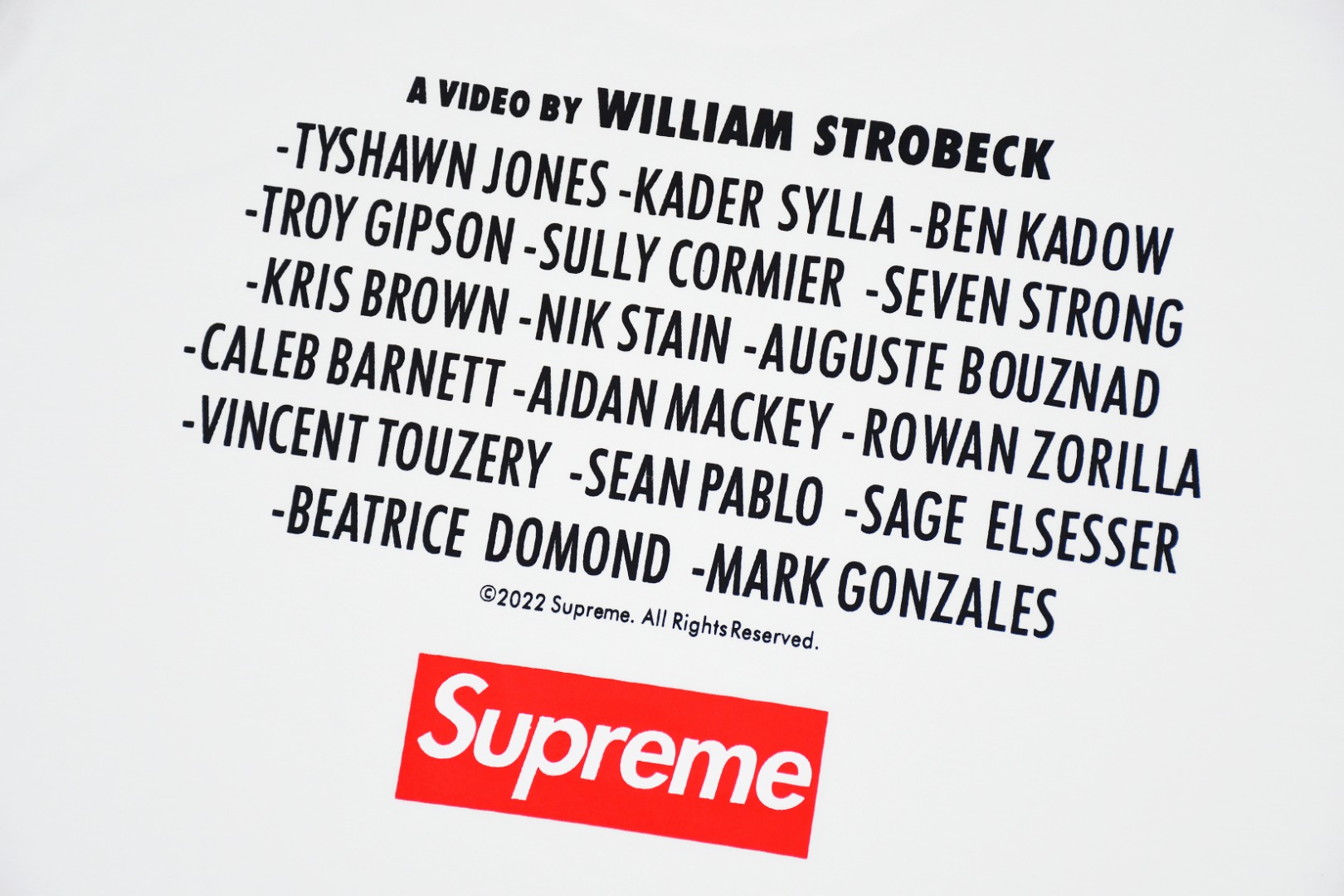 Supreme スープレム フラットTシャツ プレイデッド 100%コットン ホワイト 全1色 - 画像 6