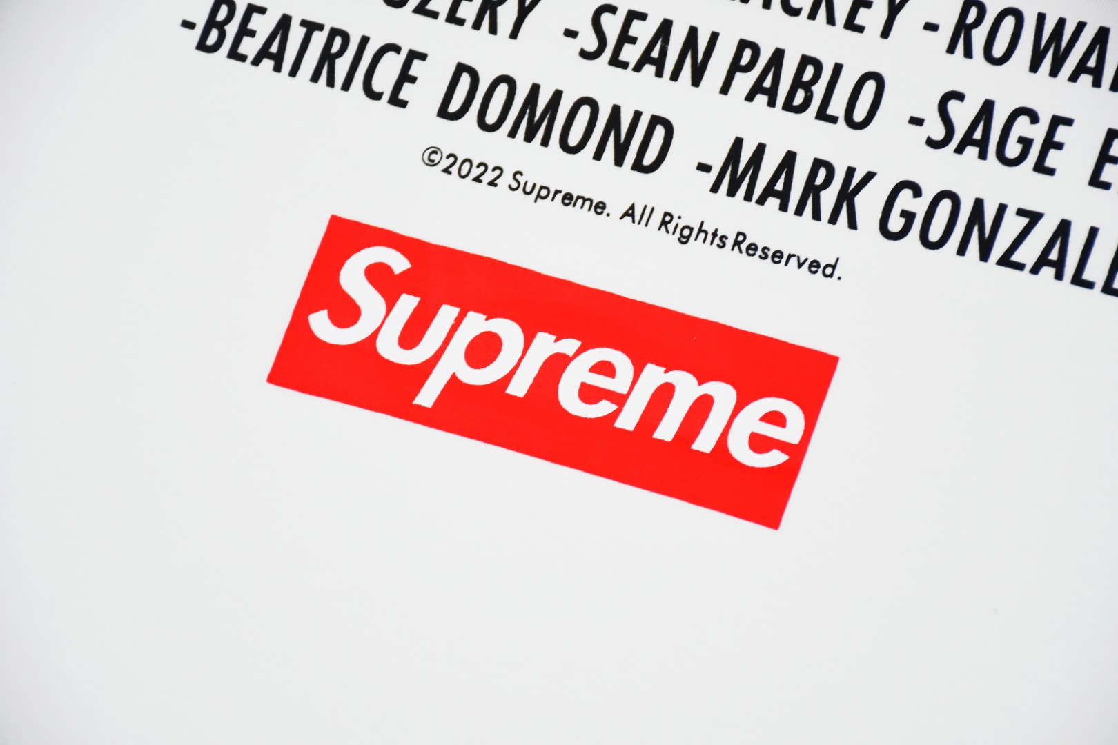 Supreme スープレム フラットTシャツ プレイデッド 100%コットン ホワイト 全1色 - 画像 7