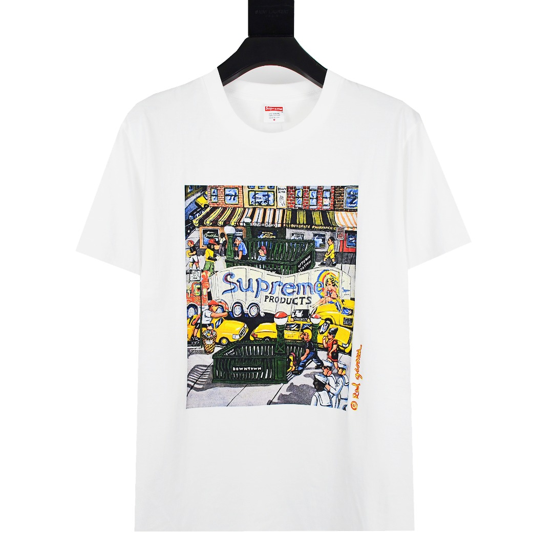 SUPREME スュプリーム マンハッタンTシャツ 100%コットン ブラック ホワイト 全2色 - 画像 3