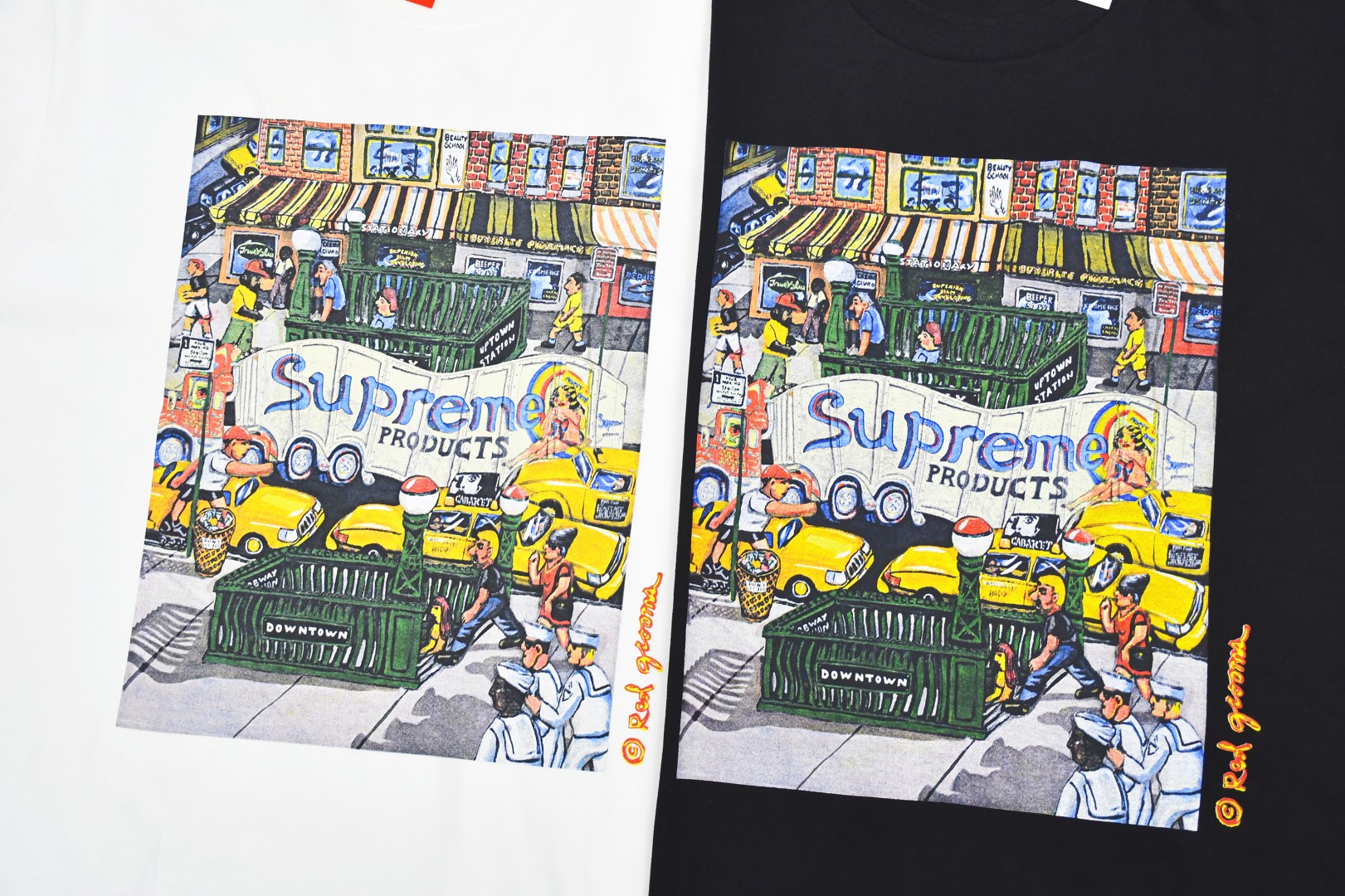 SUPREME スュプリーム マンハッタンTシャツ 100%コットン ブラック ホワイト 全2色 - 画像 6