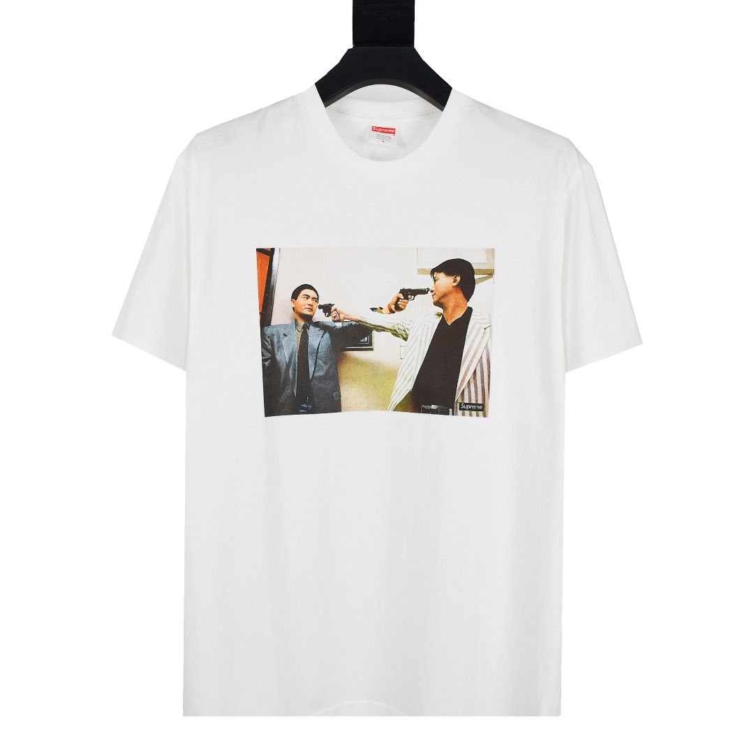 Supreme スュプリーム メンズTシャツ ブラック ホワイト - 画像 3
