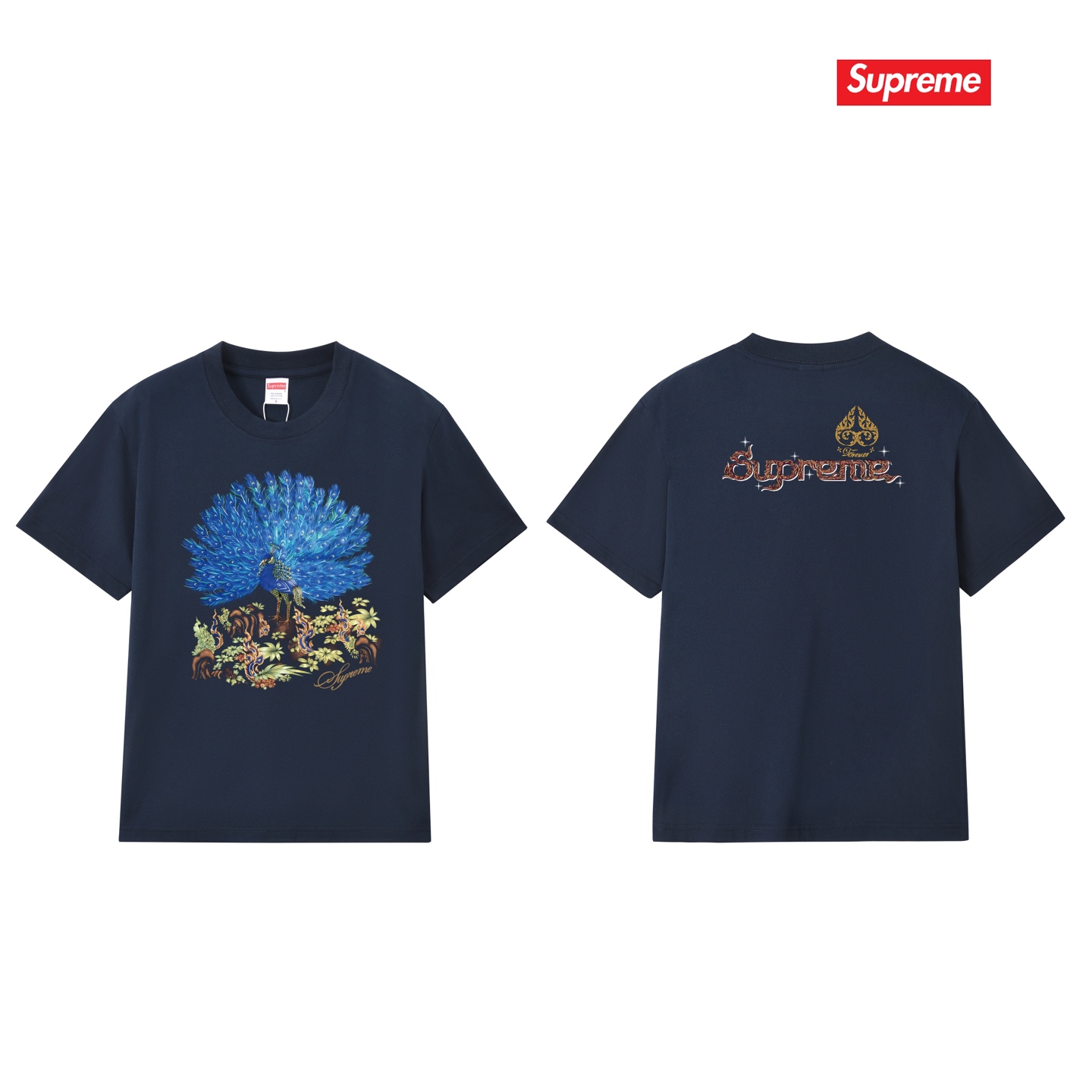 SUPREME スーパー�� + ワンポイントTシャツ + メンズ 半袖Tシャツ + ポイントTシャツ + ブルー + 全5色 - 画像 6