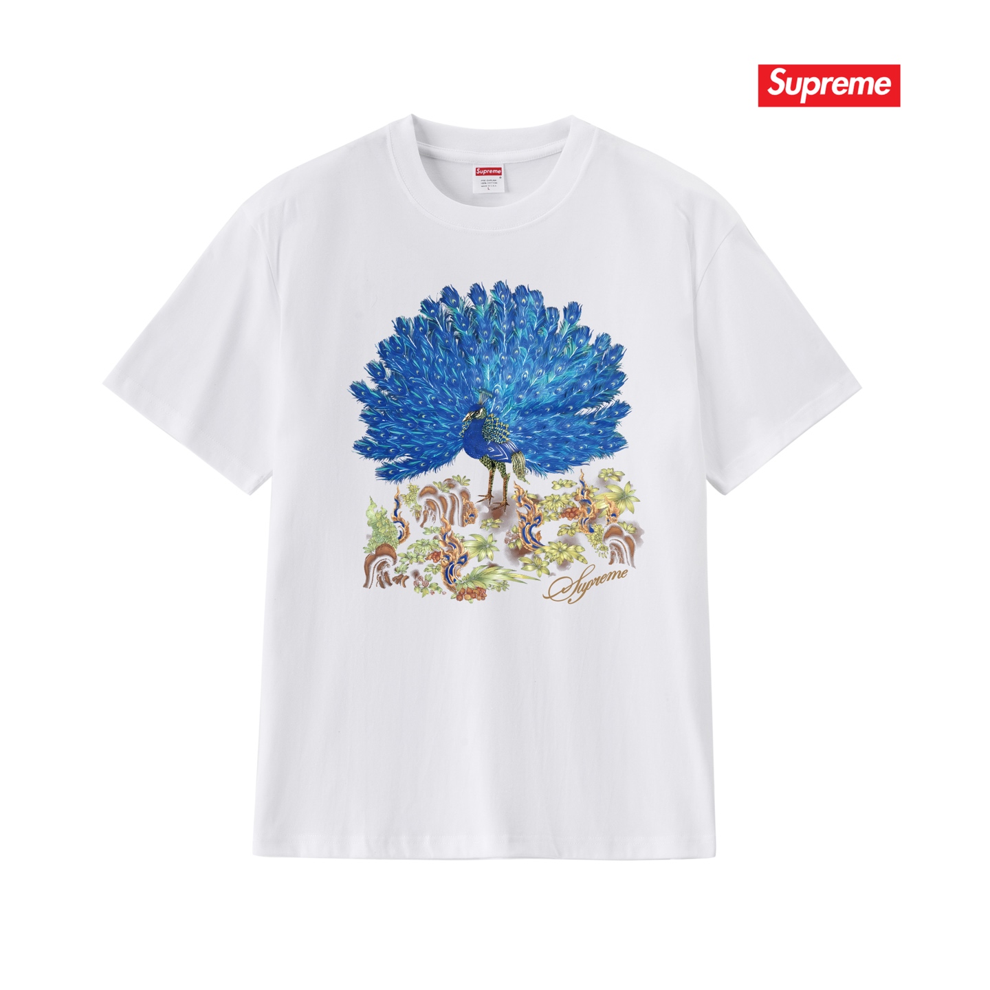 SUPREME スーパー�� + ワンポイントTシャツ + メンズ 半袖Tシャツ + ポイントTシャツ + ブルー + 全5色 - 画像 8