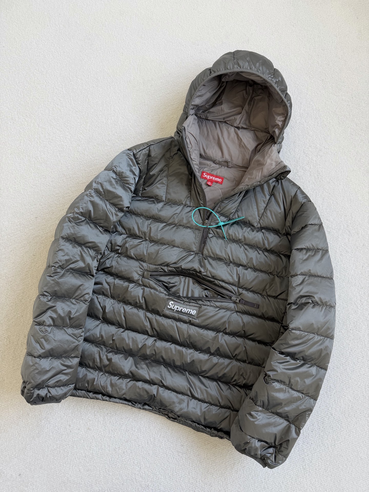 SUPREME スーパー ダウンジャケット 本革 軽量 ブラック