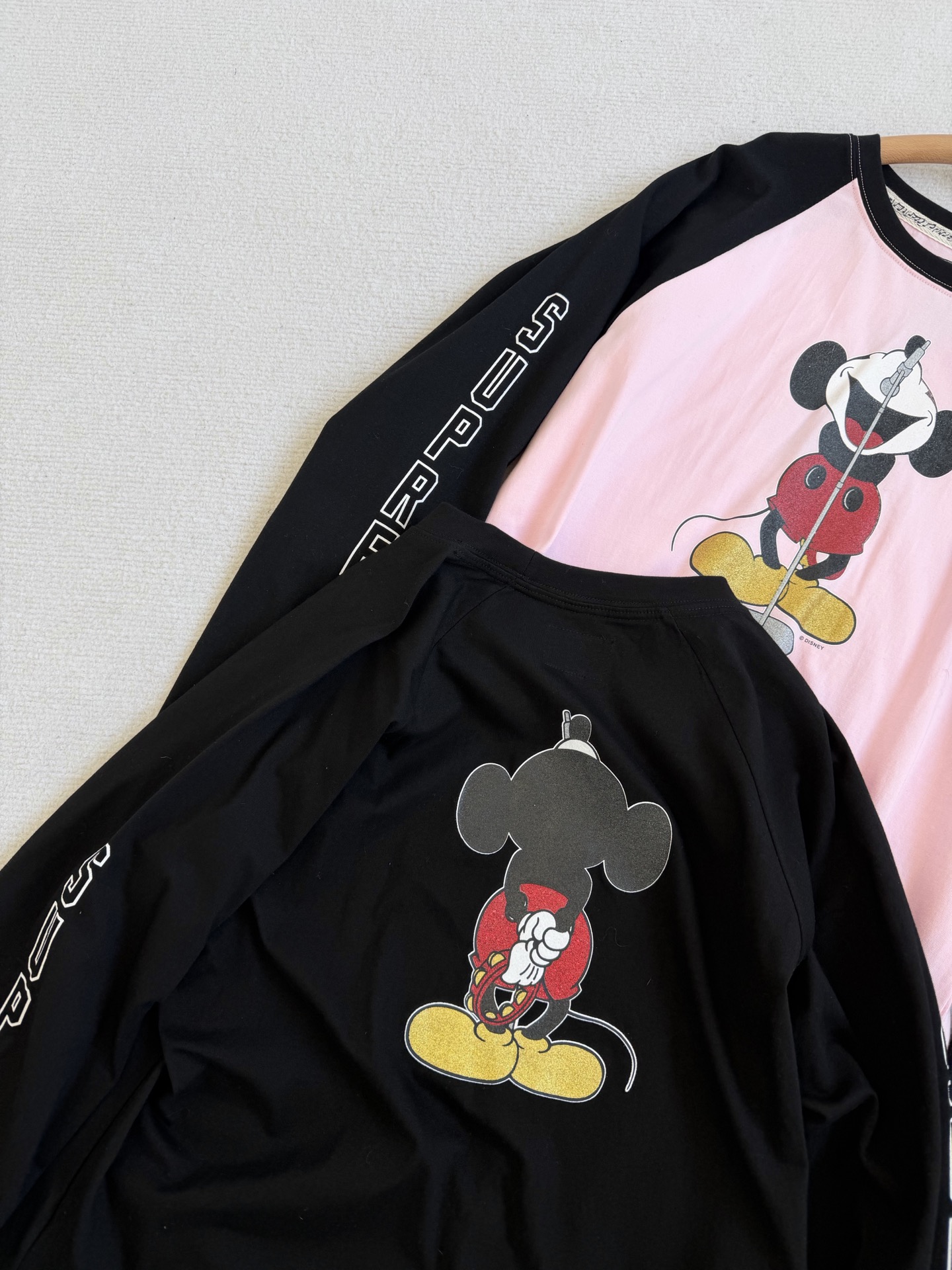 NUMBER (N)INE ナンバーナイン ミッキーマウス ロングスリーブTシャツ ブラック ピンク 全2色 - 画像 2