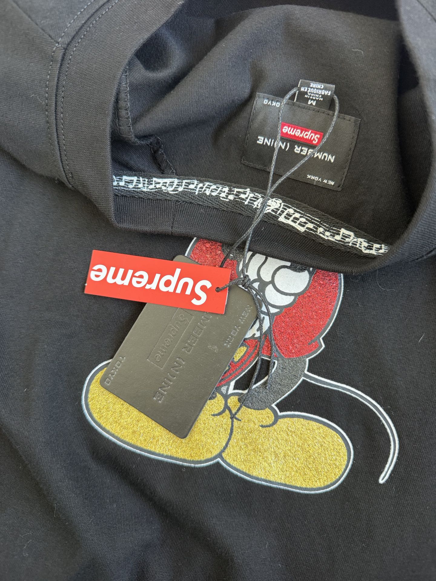 NUMBER (N)INE ナンバーナイン ミッキーマウス ロングスリーブTシャツ ブラック ピンク 全2色 - 画像 6