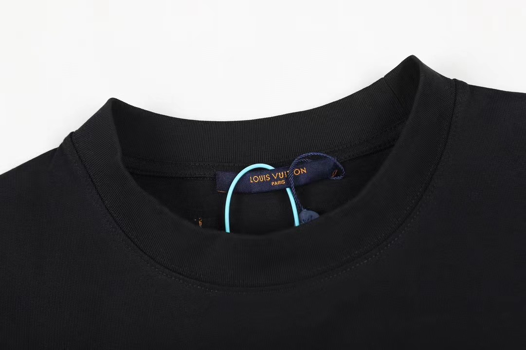 LOUIS VUITTON ルイヴィトン グラフィックTシャツ ロゴプリント ブラック - 画像 5