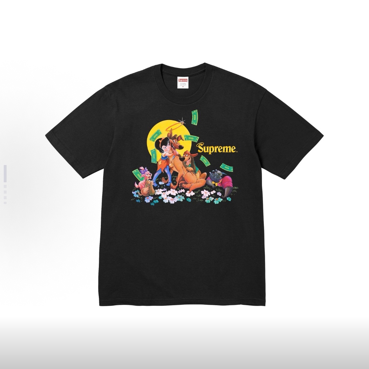 SUPREME スュプレム トレーナー シンプルTシャツ ドッグプリント 男女兼用 ブラック ホワイト 全2色