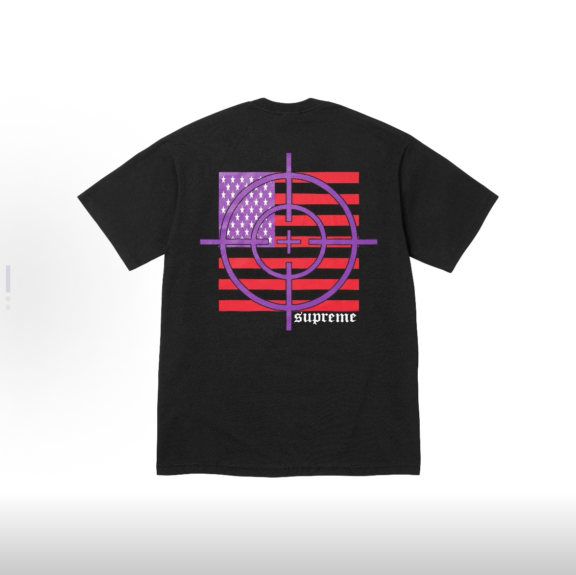 SUPREME スュプリーム オールドスクールTシャツ フラッグ ミリタリー ロゴ 男女兼用 ブラック ホワイト 全2色