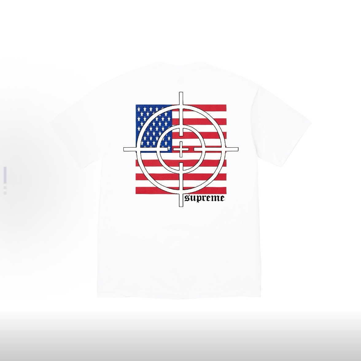 SUPREME スュプリーム オールドスクールTシャツ フラッグ ミリタリー ロゴ 男女兼用 ブラック ホワイト 全2色 - 画像 3