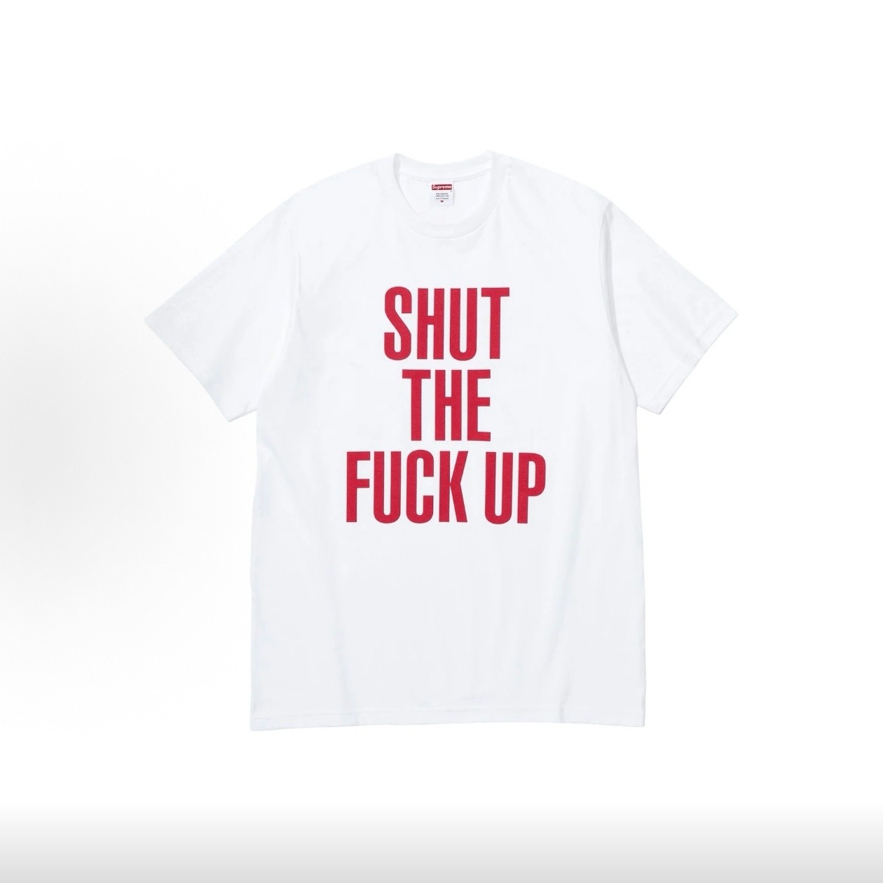 SUPREME スーパークリア ショートスリーブTシャツ SHUT THE FUCK UP ロゴ ブラック ホワイト 全2色