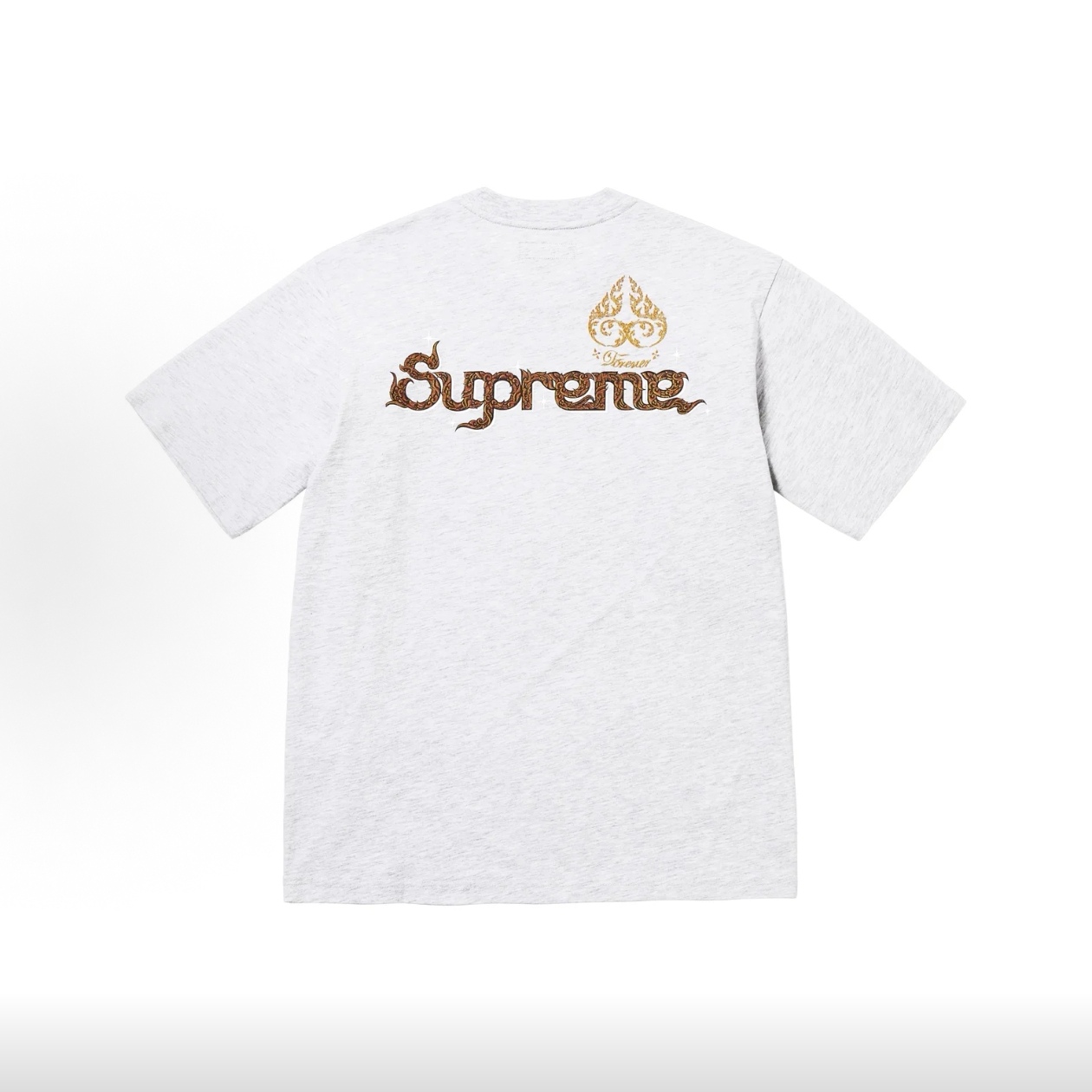 SUPREME スーパー ファインプリントTシャツ ポピー開花プリント ブラック ホワイト 全2色 - 画像 4