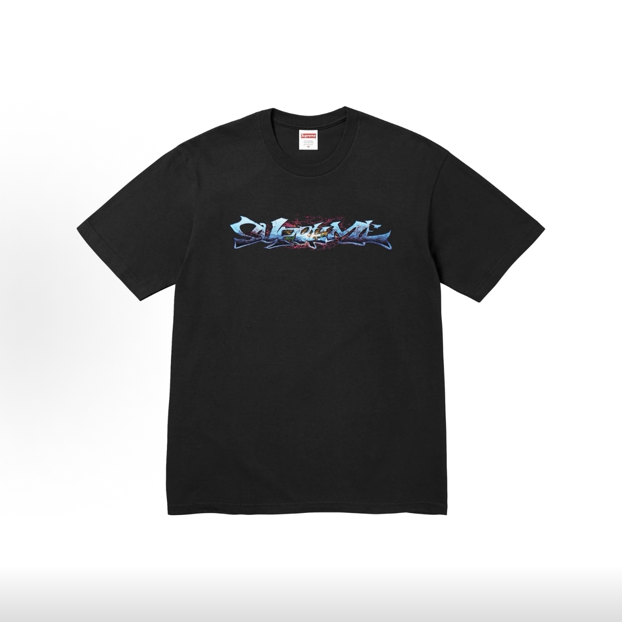 SUPREME スーパーイム 8171款Tag Tee ロゴTシャツ フルグラフィック 男女兼用 ブラック ホワイト 全2色